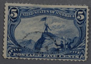 United States #288 Used Fine Bright Color Small Thin Guideline