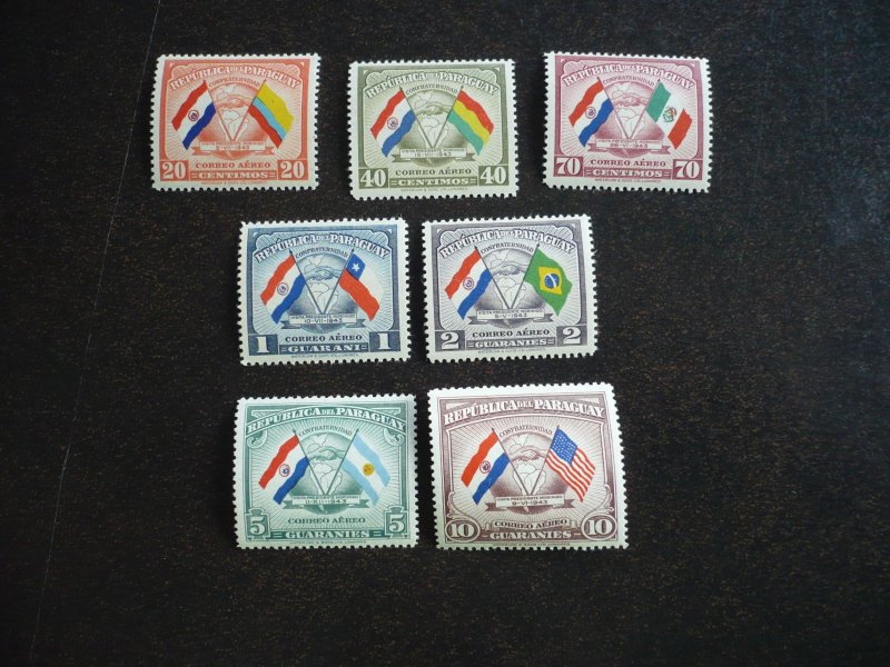 Stamps - Paraguay - Scott# C147-C153 - Mint Never Hinged Set of 7 Stamps