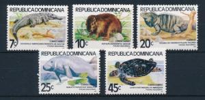 [29820] Dominican Republic 1980 Reptiles Crocodile Iguana Turtle MNH