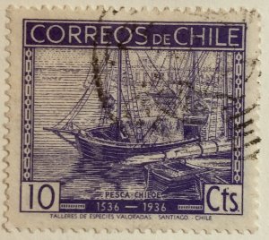 AlexStamps CHILE #187 XF Used 