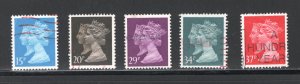 Great Britain #MH190, MH193, MH196-8   VF, Used, CV $7.15 .... 2480962
