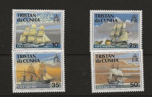 Tristan Da Cunha 1990 Royal Navy Ships 1st    set of 4 sg.505-8 MNH 