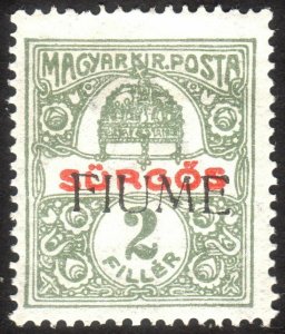 1918, Fiume 2f, MH, Sc E1