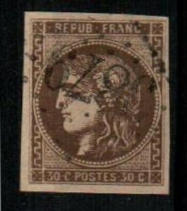 France Scott 46 Used (tiny thin) - Catalog Value $225.00