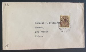 1929 Turks & Caicos Cover To Mahwah NJ Usa