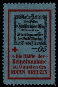 Vintage Germany Poster Stamp Half Of The Net Income Goes To Red Cross Nuremburg