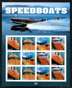 PCBstamps   US #4160/4163 Sheet $4.92(12x41c)Mahogany Speedboat, MNH, (11)