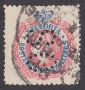 Victoria 1901 - Postage Five Shillings 5S Vertical perforated OS