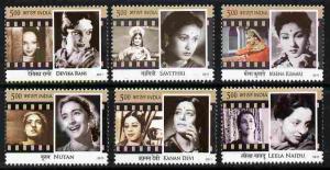 India 2011 Legendary Heroines of India perf set of 6 unmo...
