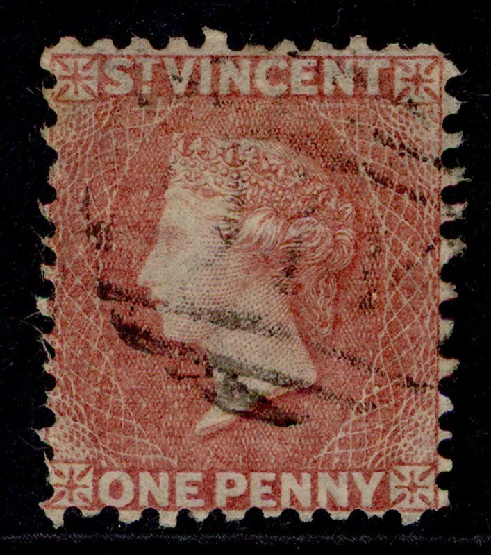 ST. VINCENT QV SG5, 1d rose-red, FINE USED. Cat £20.