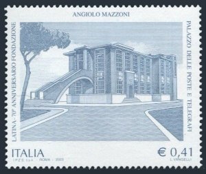 Italy 2555,MNH. City of Latina,70th Ann.2003.Post Office.