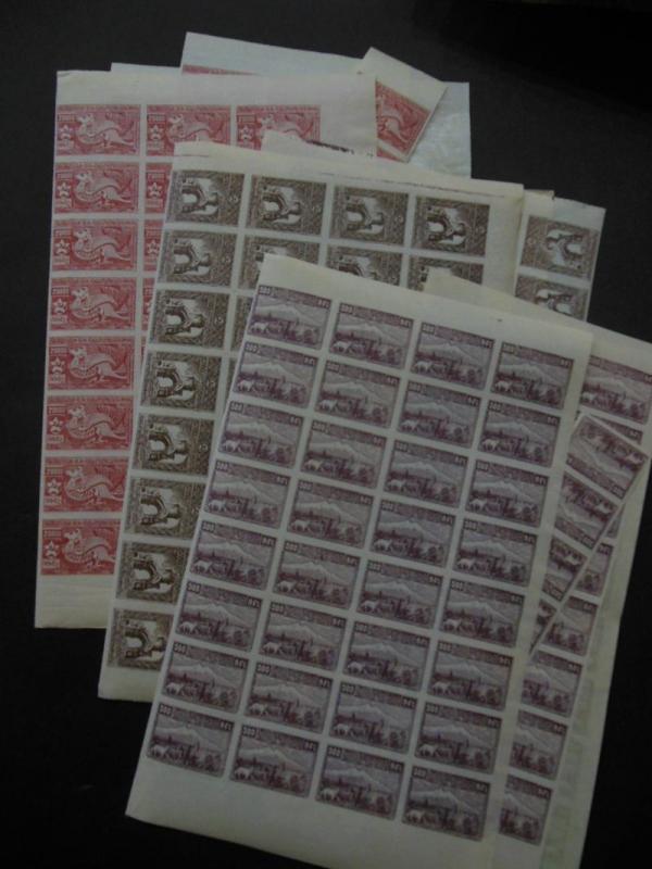 ARMENIA : 1921. Scott #278-94. 200 Imperforated sets. VF Mint NH. Catalog $4,120