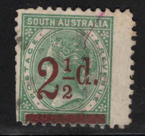 South Australia Scott 94 Used brown surcharge perfs cut at left