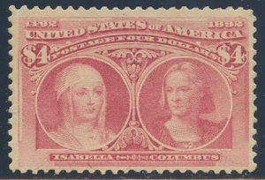 US Scott #244 Mint, FVF, Hinged