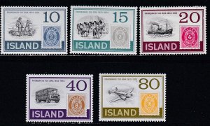 Iceland # 449-453, Iceland's First Stamps Centenary, Mint NH, 1/2 Cat.