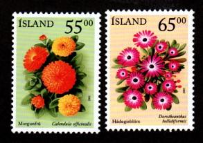 Iceland # 931-932 Mint Flowers!