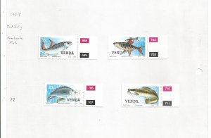 VENDA - 1987 - Freshwater Fish - Perf 4v Set - Mint Light Hinged