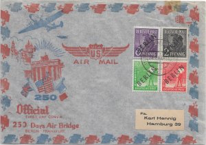 1949 Berlin to Hamburg, Germany Official 1st Day 250 Days Air Bridge (66010)