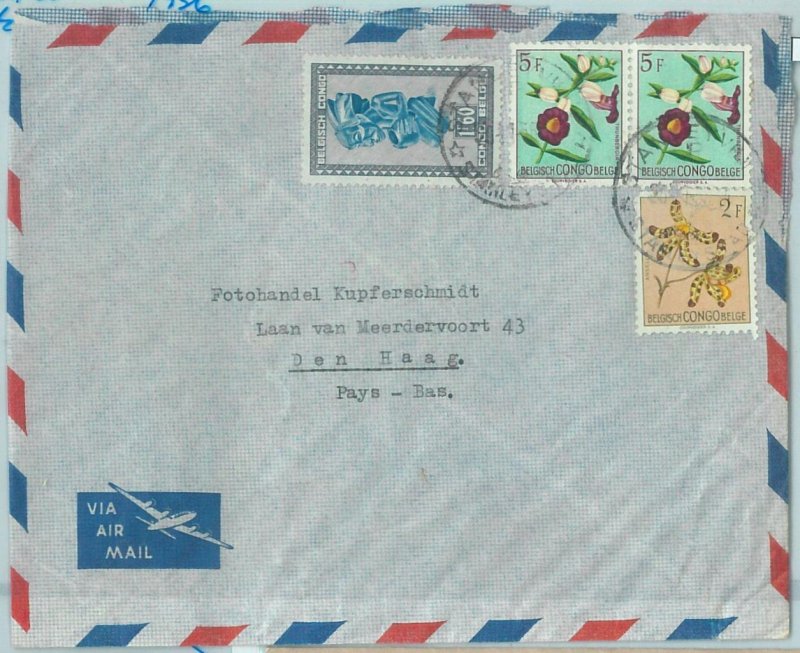 67438 - Belgian CONGO Belgian - Postal History - STAMPS on COVER 1956 FLOWERS-