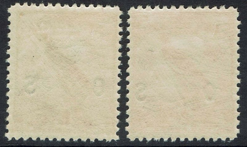 NEW GUINEA 1932 UNDATED BIRD OS 11/2D AND 2D  