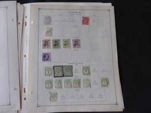 Luxemburg 1874-1966 Stamp Collection on Scott International Stamp Album pages