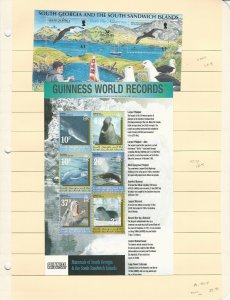 South Georgia Stamp Collection, 1974-2006, 11 Mint NH Souviner Sheets, JFZ