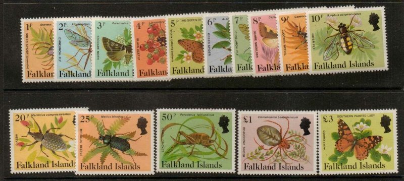 FALKLAND ISLANDS SG469A/83A 1984 INSECTS & SPIDERS MNH