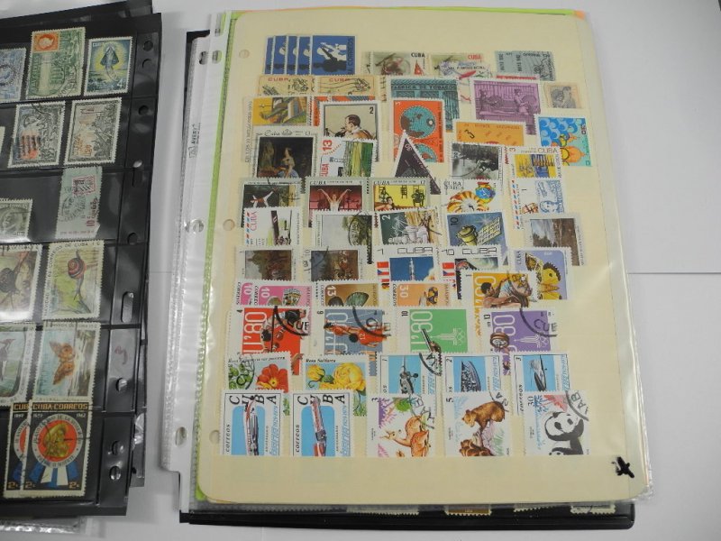 CUBA, Excellent Stamp Collection/accumulation of Stamps hinged on pages