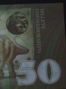 ​SPAIN-2021 DINOSAU-$50 DINO-POLIMER NOTE UNC-COLLECTIBLE-VF PICTORIAL BEAUTIFUL