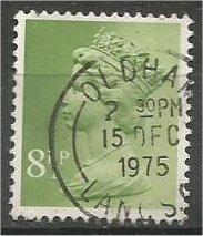 GREAT BRITAIN, Machins, 1975, used 81/2p yellow green, Scott MH65