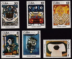 Sc# 2211 / 2215 C301 / C302 Cuba 1978 Paintings complete set MNH CV: $2.90