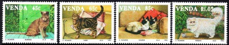 Venda - 1993 Cats Set MNH** SG 247-250