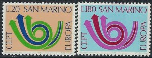 San Marino 802-03 MH 1973 Europa (ak3821)