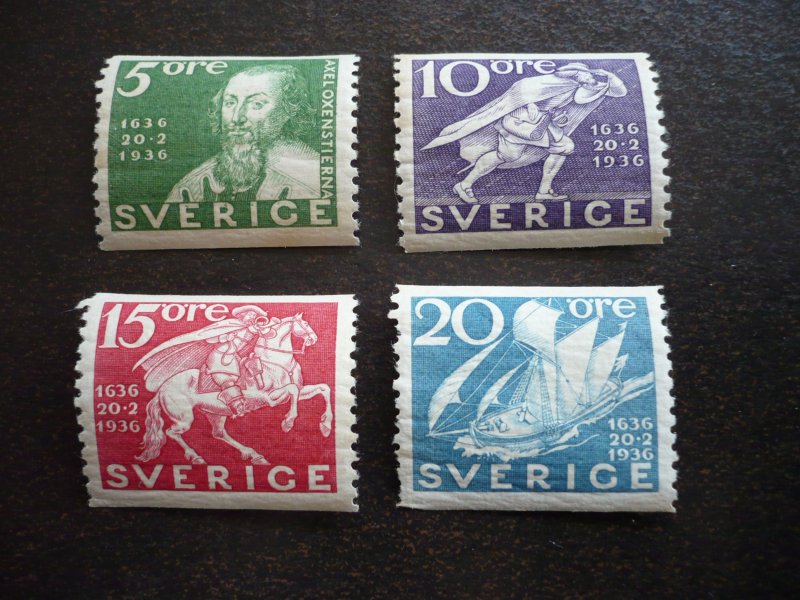 Stamps - Sweden - Scott# 251-254 - Mint Never Hinged Part Set of 4 Stamps