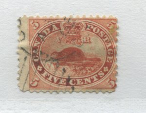 Canada 1859 5 cents Beaver used