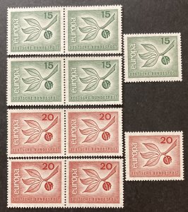 Germany 1965 #934-5, Europa, Wholesale Lot of 5, MNH, CV $2.50