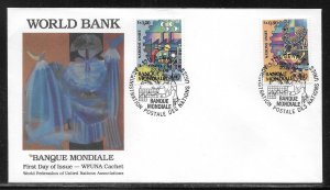 UN Geneva 173-174 World Bank WFUNA Cachet FDC First Day Cover