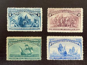 US Stamps-SC# - 1-4 Cent - MHR - SCV = 96.50