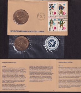 1975 Bicentennial Military Services Sc 1568a block of 4 American Revolution