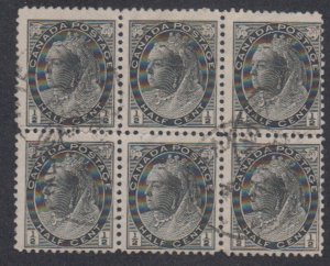 Canada - 1898 - SC 74 - Used - Block of 6