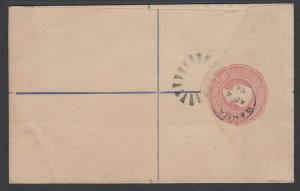 Barbados H&G C3 used 1894 1p Registered Envelope, local use VF