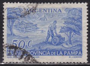 Argentina 654 Felling Trees in La Pampa 1956