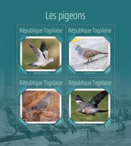 TOGO 2014 SHEET PIGEONS BIRDS tg14619a