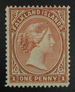MOMEN: FALKLAND ISLANDS SG #11 1891 MINT OG H £350 LOT #62110
