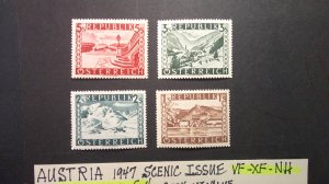 Austria 1947 Scenic issue-new colors-Scott# 496-499 complete MNH VF-XF set of 4