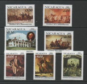 Thematic Stamps History - NICARAGUA 1982 GEO WASHINGTON 2368/74 7v mint