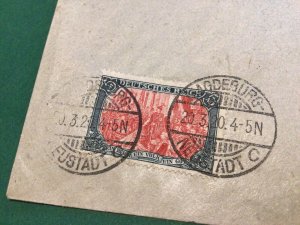 German Empire 1920 Magdesburg Neustadt high value stamps postal cover 62402 