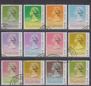 Hong Kong 1989 QEII Definitive Year Inscribed Low Val Stamps Set of 12 Fine Used