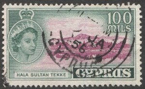 CYPRUS 1955, 100m QEII , Sc 179 Used, VF