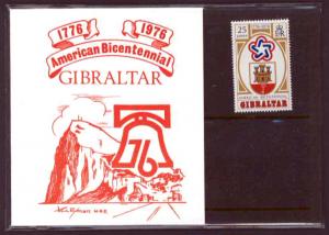 GIBRALTAR Sc# 329 American Bicentennial Stamp Pack MNH